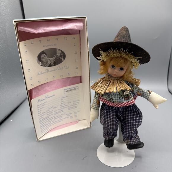 Madame Alexander Wizard of Oz Scarecrow Doll w Box Papers Stand Vintage - Picture 2 of 4